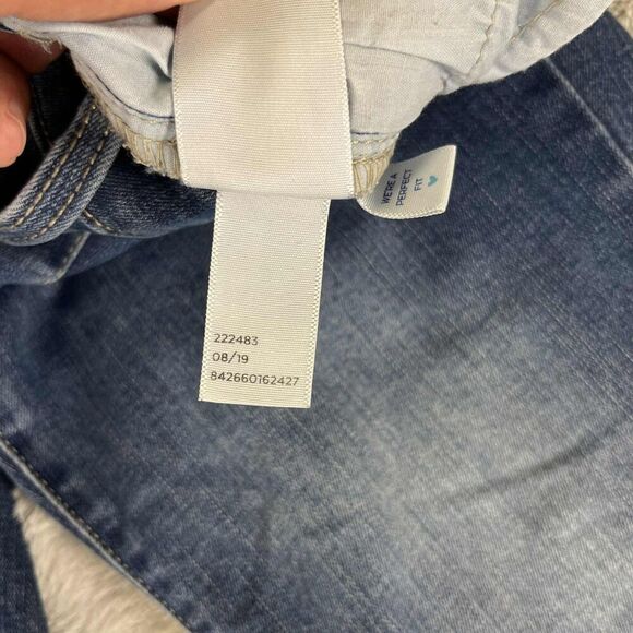 Popsugar Jeans Women 6 Skinny High Rise Button Fly Raw Hem Stretch Denim Blue - Picture 6 of 9